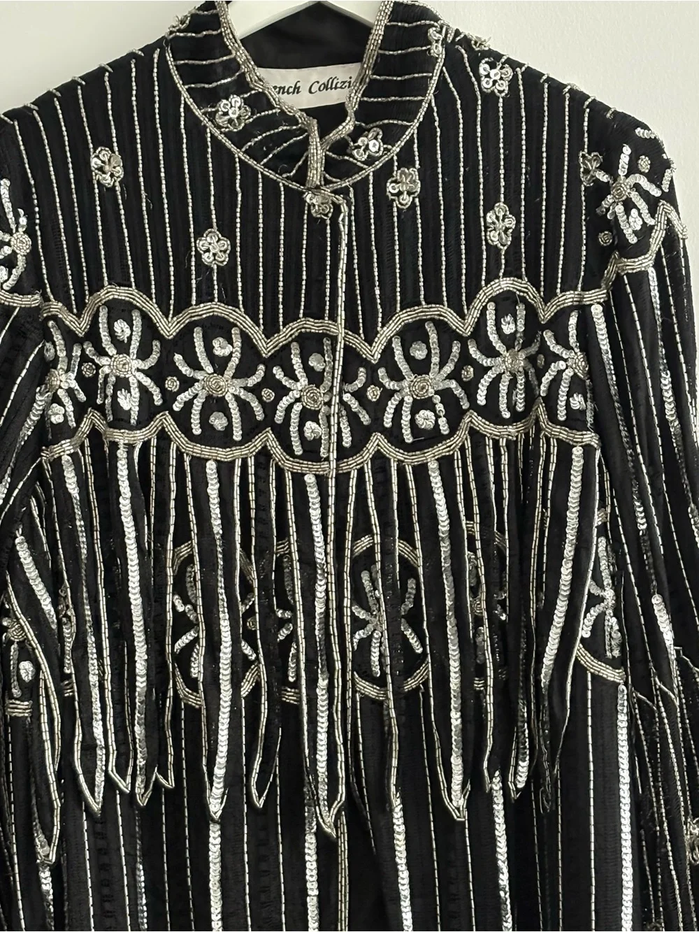 Vintage French Collizioni Hand Beaded & Sequined Duster Jacket